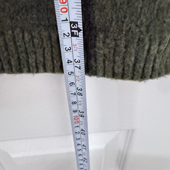 Abercrombie & Fitch Olive Green Polo Collar Sweater Dress Womens LT Large Tall - Picture 6 of 8